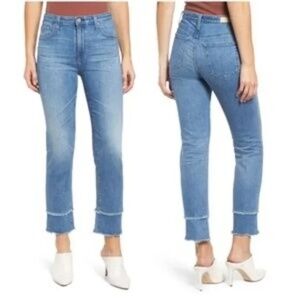 AG Adriano Goldschmied Isabelle High Rise Straight Crop Jean